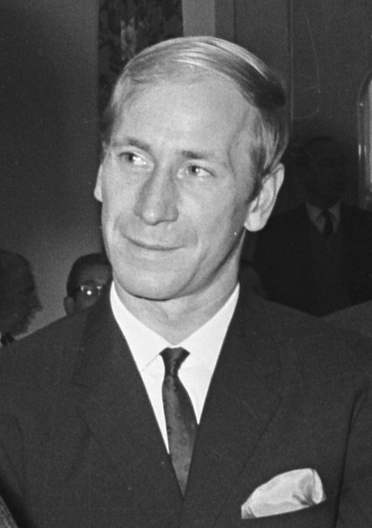 Bobby Charlton at the opening of the London House in Amsterdam
