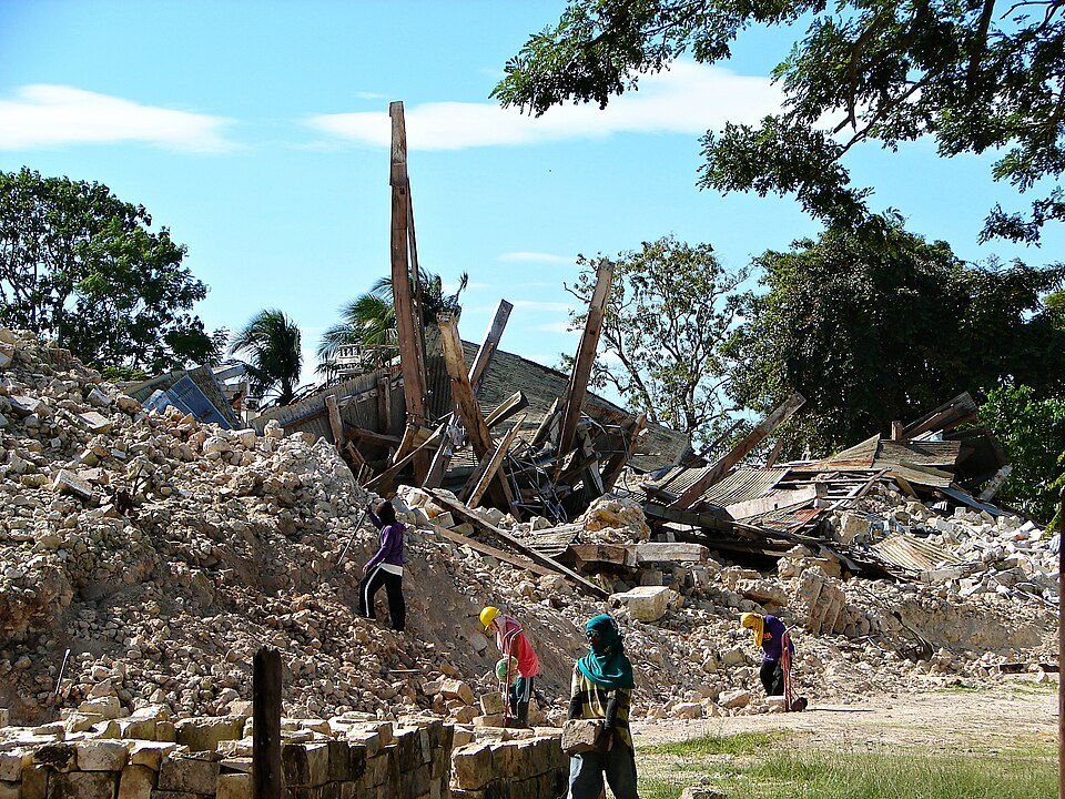 Destroyed church after the October 15, 2013, earthquake; Loon, Bohol, Philippines