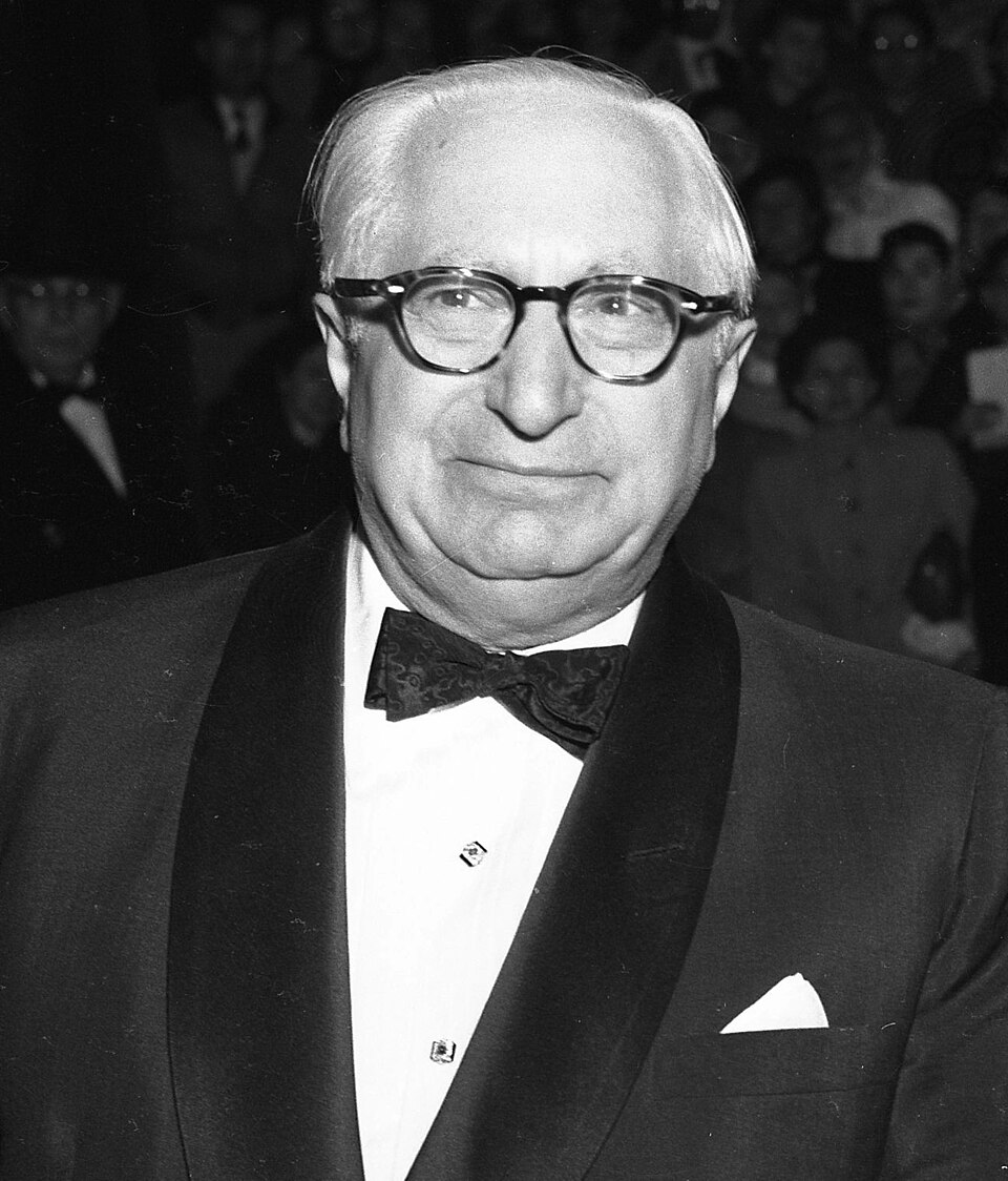 Louis B Mayer at the "Torch Song" movie premiere in Los Angeles, Calif., 1953