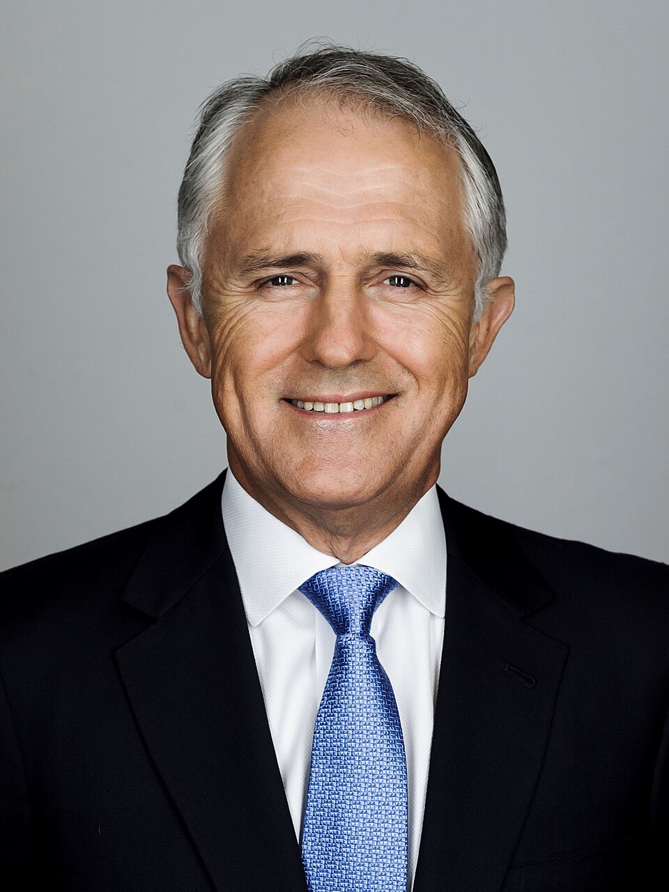 Official portrait of Malcolm Turnbull , Prime Minister of Australia.