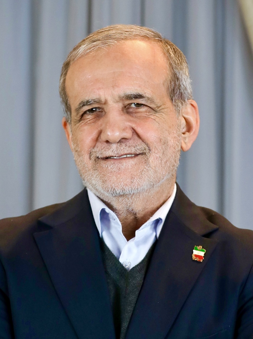 An image of Masoud Pezeshkian, 9th president of Iran in an interview with khamenei.ir in 2025 فارسی: تصویری از مسعود پزشکیان، نهمین رئیس‌جمهور ایران در…