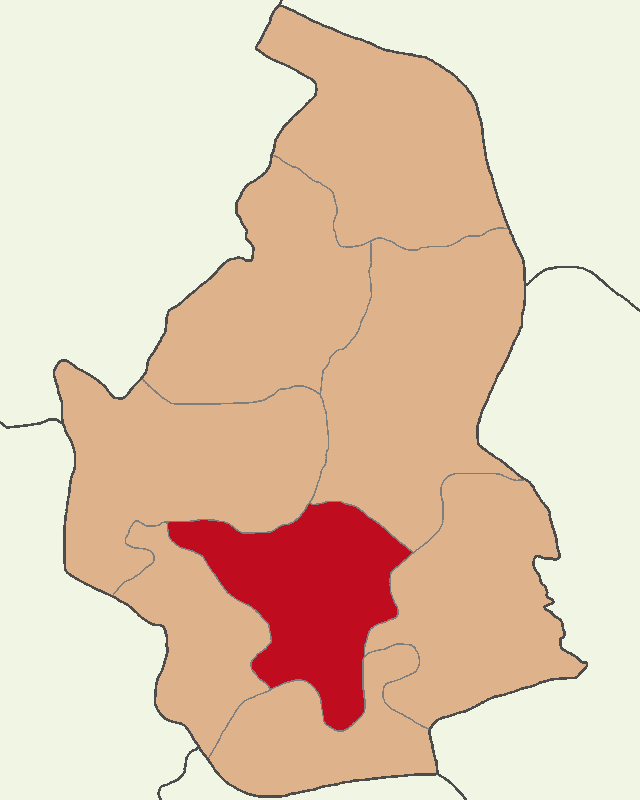 Nevşehir Merkez ilçesinin konumu