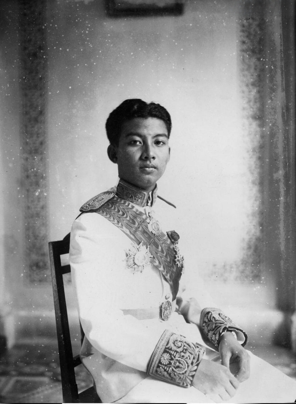 Norodom Sihanouk in French military uniform in 1941
