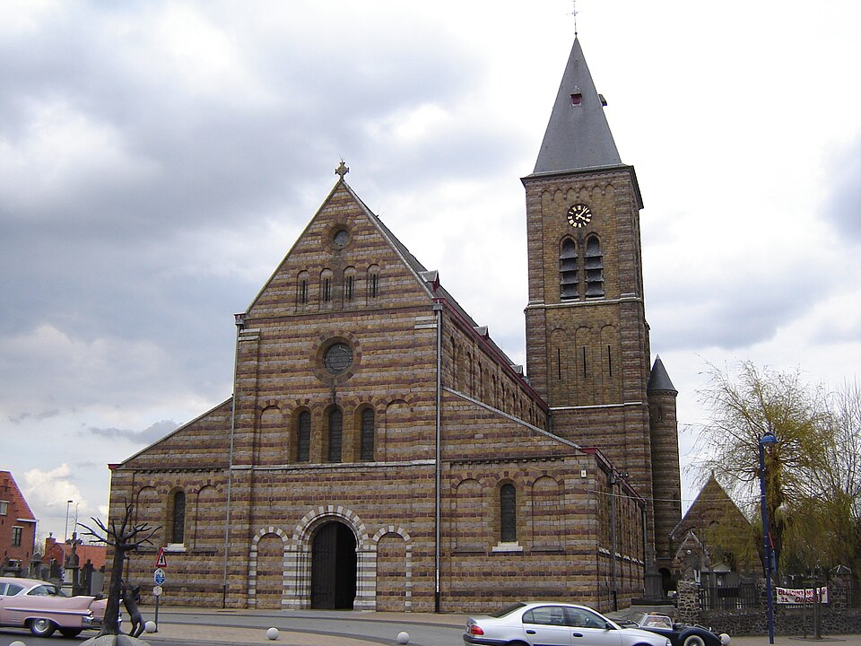 Church of Saint Audomar in Passendale. Passendale, Zonnebeke, West Flanders, Belgium