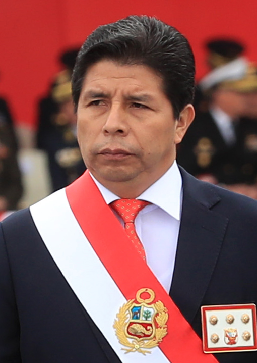 Pedro Castillo en una ceremonia oficial 2022 (imagen recortada)