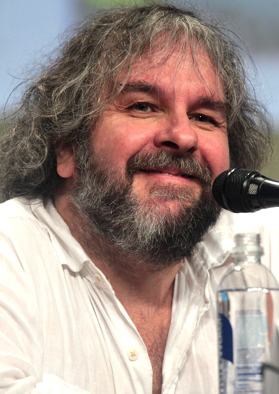 Peter Jackson speaking at the 2014 San Diego Comic Con International, for "The Hobbit: The Battle of Five Armies", at the San Diego Convention Center in San…