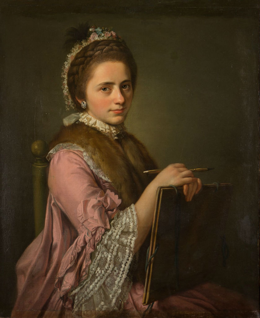 1764 portrait of Angelica Kauffman by the British artist Nathaniel Dance-Holland