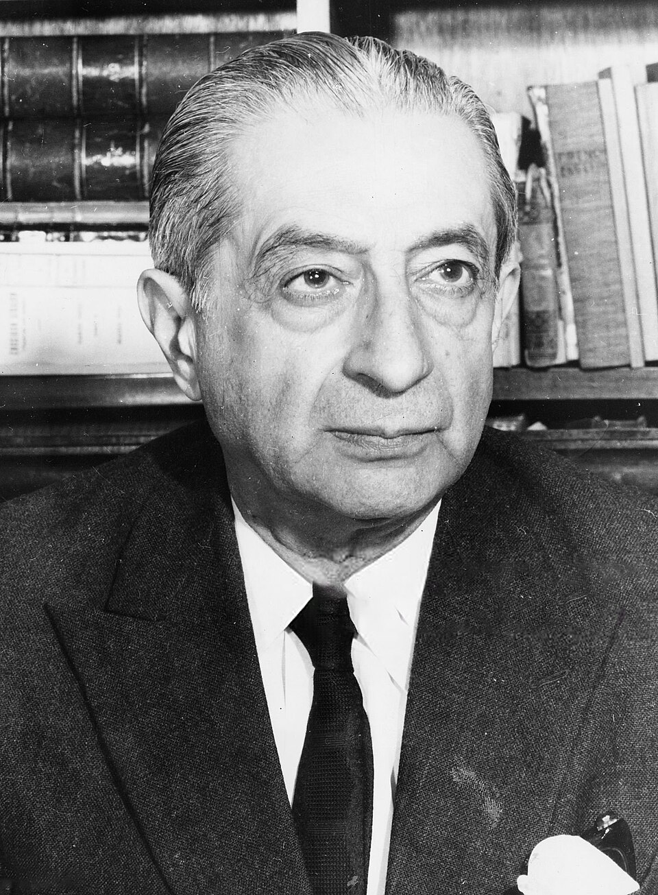 Portrait of Greek President Konstantinos Tsatsos, circa 1978.