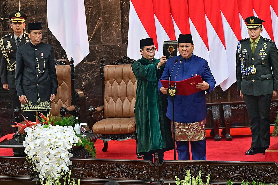 Prabowo Subianto took the oath as President of the Republic of Indonesia.