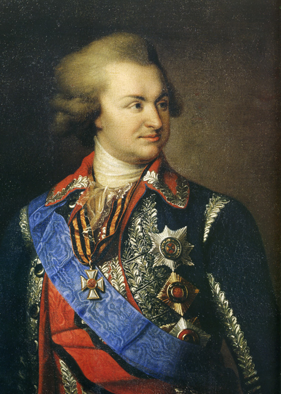 Portrait of russian fieldmarshal Grigory Potemkin (1739-1791)