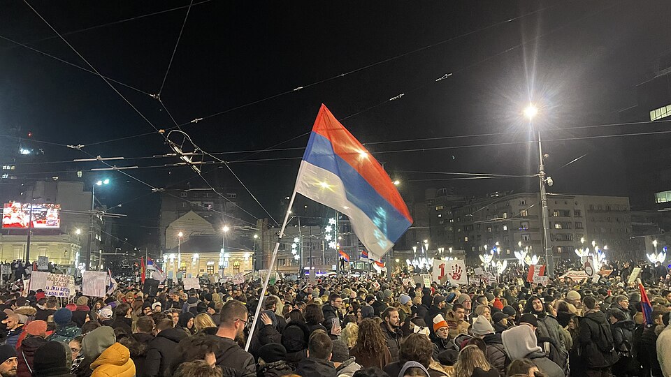 Belgrade, Slavija Square: On December 22, 2024, a large anti-government protest took place after the railway station's canopy collapsed on November 1,…