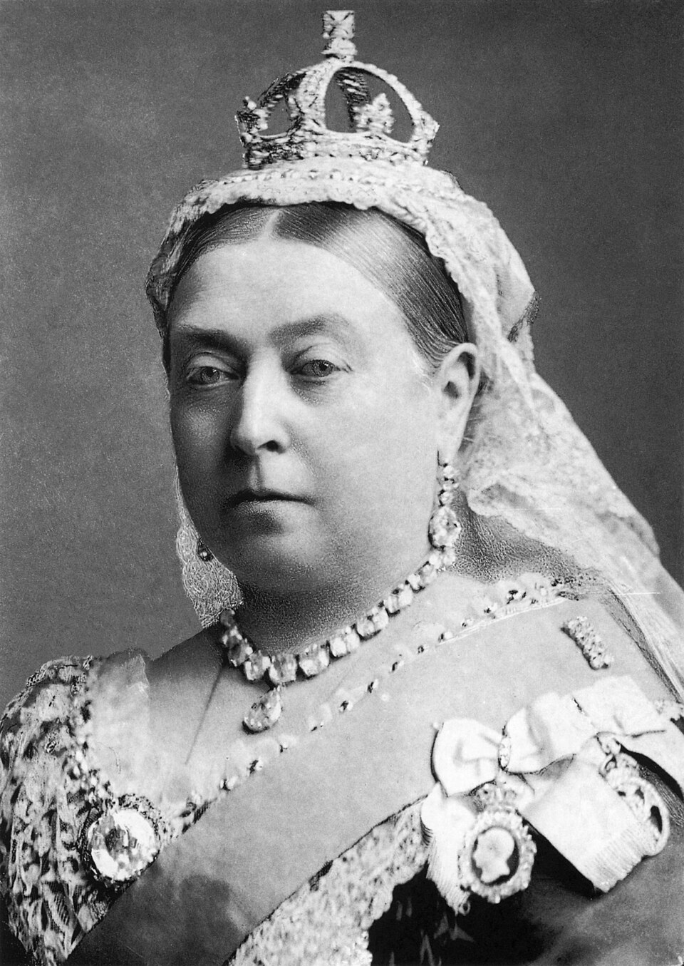 Queen Victoria, 1819–1901, by Bassano, 1882. Glass copy negative, half-plate.