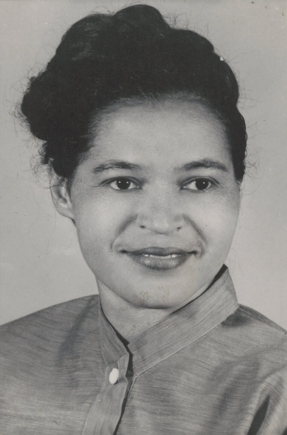 Portrait of Rosa Parks, dated November 1956 (cropped)