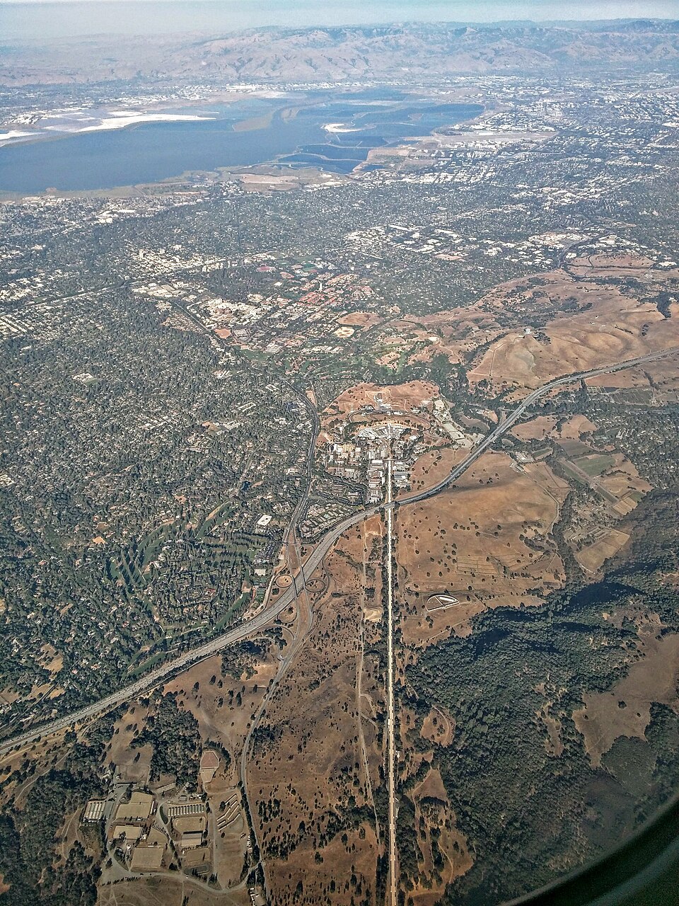 SLAC and its neighborhood, where it stands out as a long straight feature.