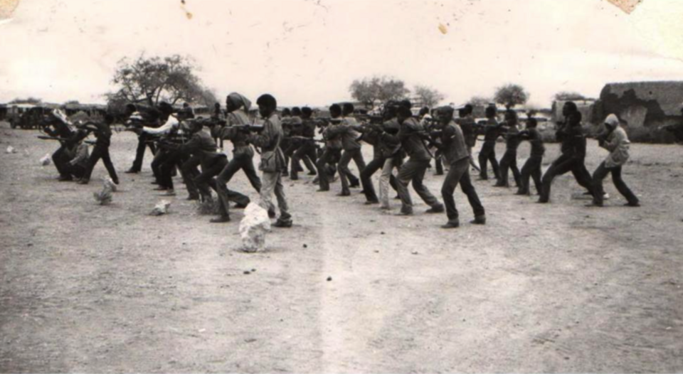 Somali National Movement recruits training for combat in Aware, Ethiopia