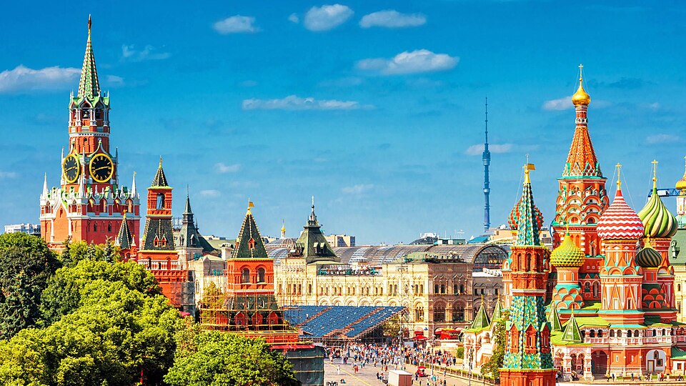 A picture of the view in Red Square in Moscow, taken by the U.S. Department of State // Actually, only a small portion of the square can be seen (the blue…