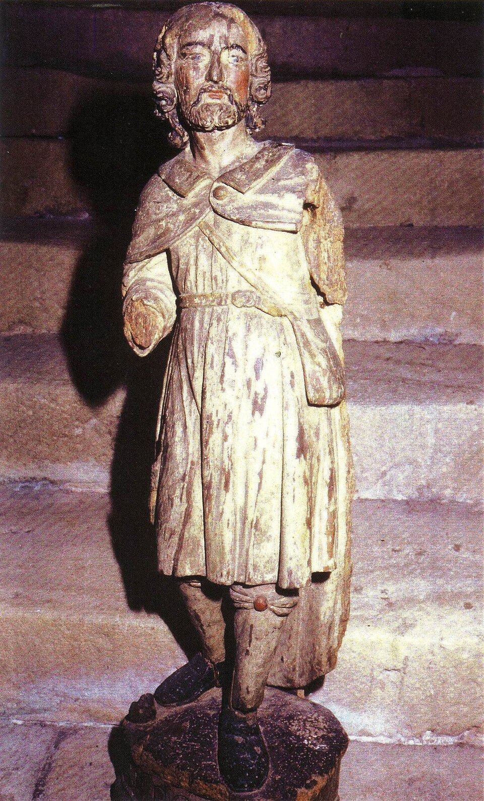 Saint Baudry, bois polychrome