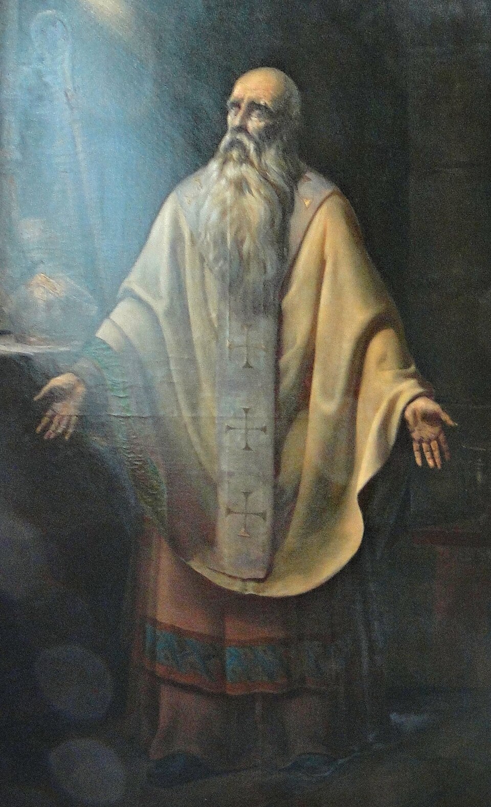 St. Magloire of Dol painted by Eugène Goyet (1798 - 1846). Picture in the Paris church of Saint-Jacques-du-Haut-Pas