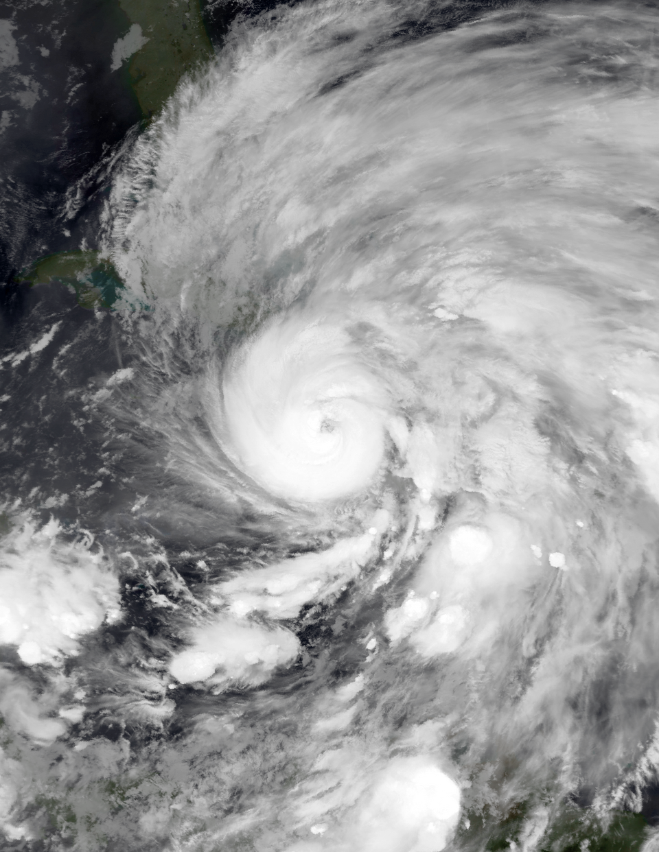 Hurricane Sandy as a Category 3 Major hurricane on October 25, 2012