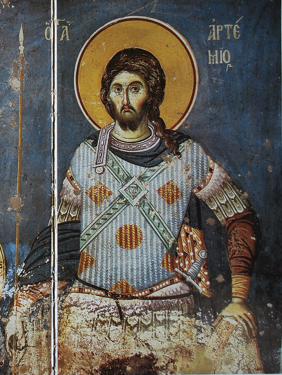 Св. Артемий. Фреска в Прорате