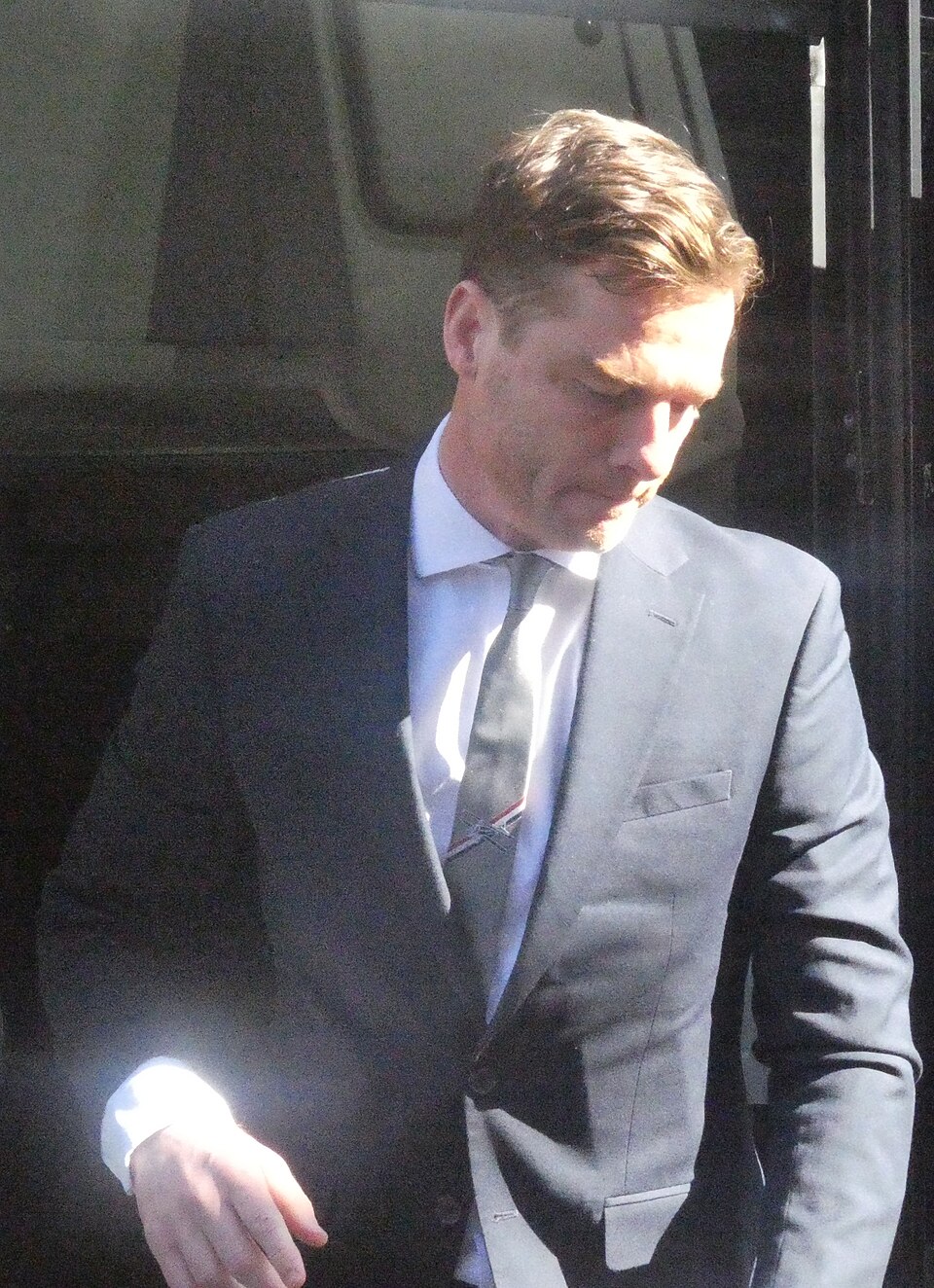 Scott Parker arriving at Craven Cottage prior to the match between Fulham and Burnley.