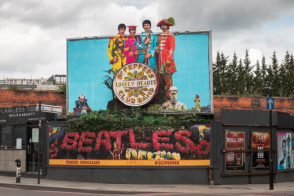 Sgt. Pepper's 50th Anniversary Billboard in London