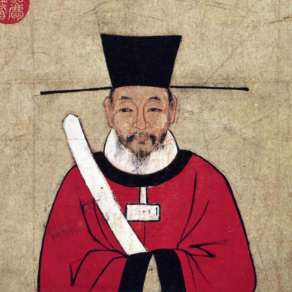 Contemporary painting of Sima Guang (司馬光) of the Song dynasty. Hand scroll, color on paper. Size 24.8 x 34.8 cm (height x width). Painting is located in the…