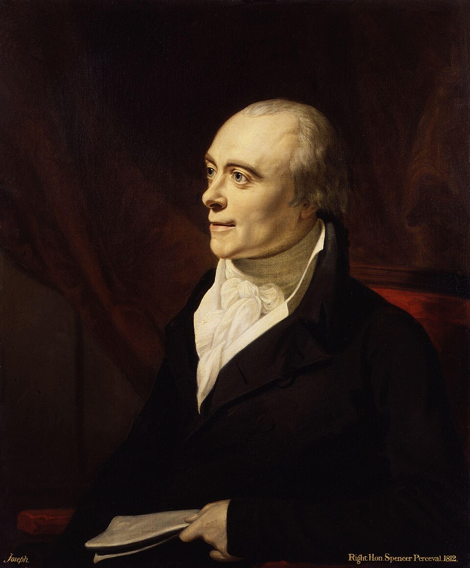 Spencer Perceval , by George Francis Joseph (died 1846), given to the National Portrait Gallery, London in 1857. See source website for additional information.