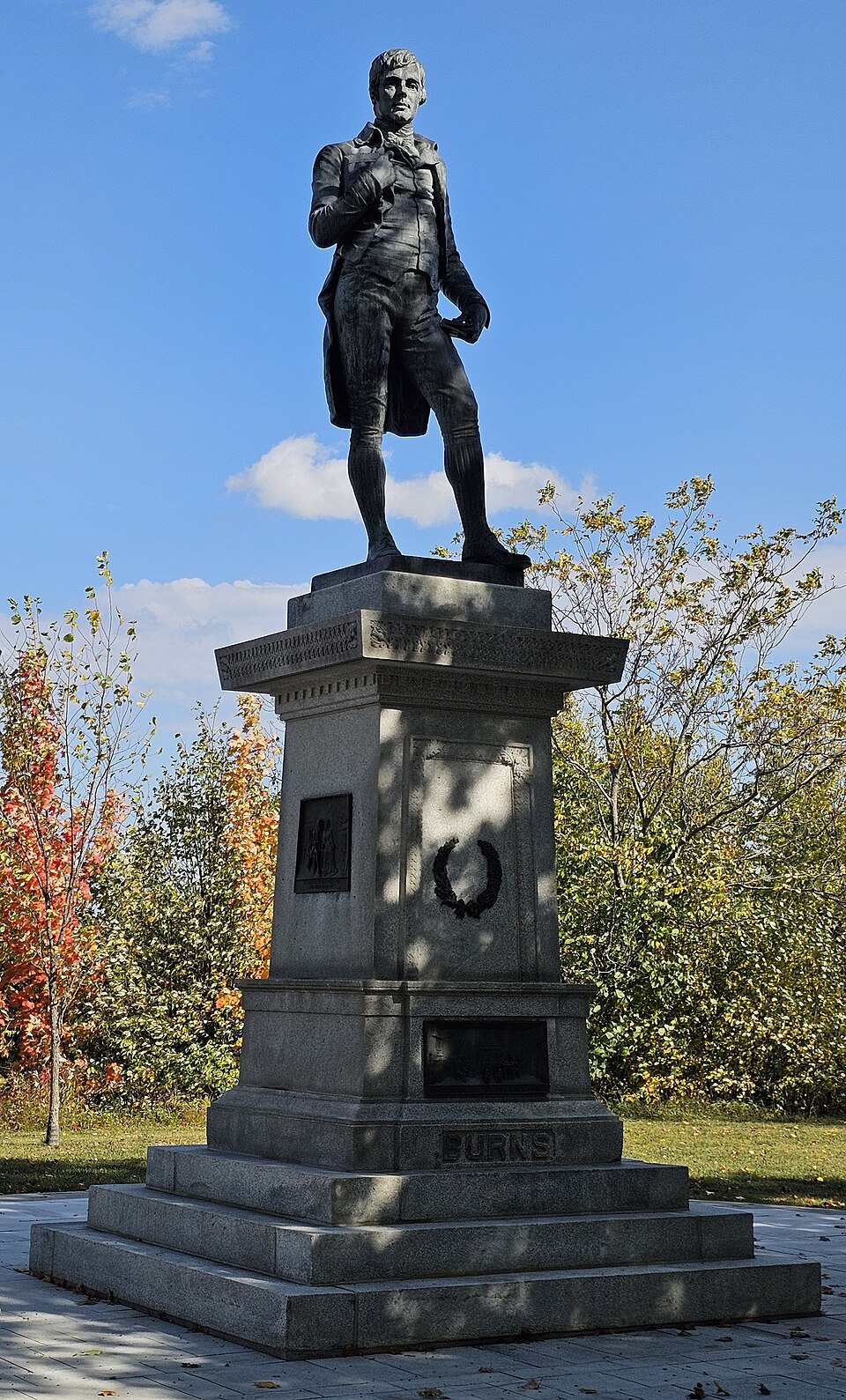 Statue of Robert Burns in Fredericton, New Brunswick, Canada