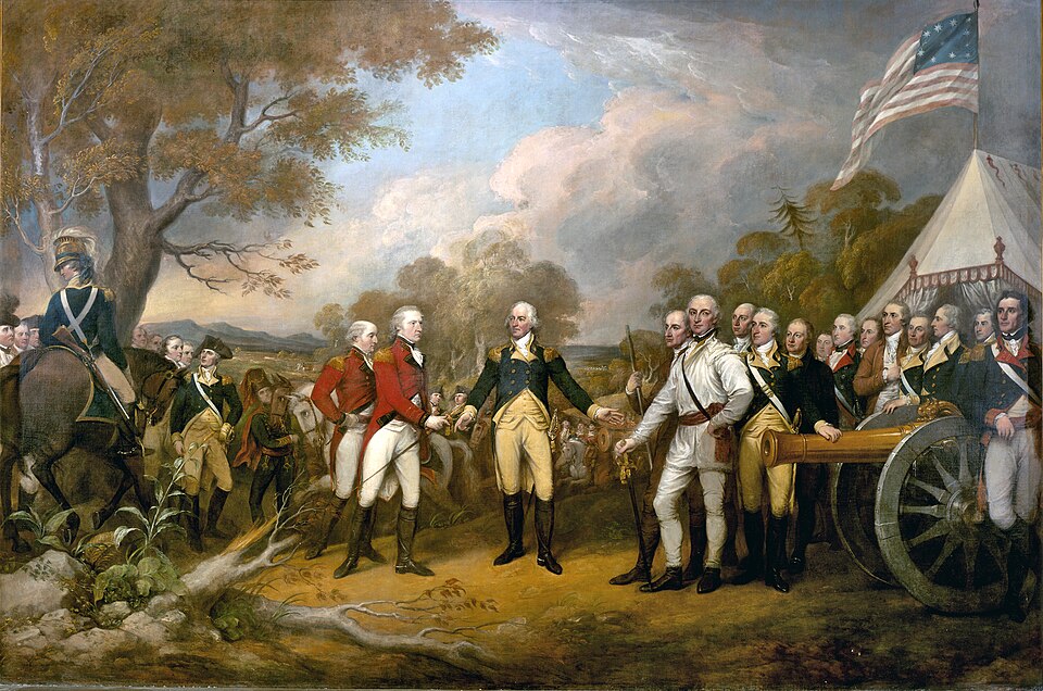 The scene of the surrender of the British General John Burgoyne at Saratoga , on October 17, 1777, was a turning point in the American Revolutionary War…