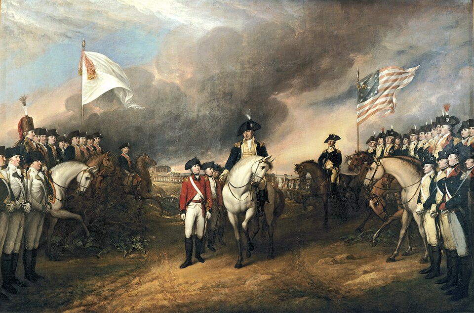 This painting depicts the forces of British Major General Charles Cornwallis, 1st Marquess Cornwallis (1738–1805) (who was not himself present at the…