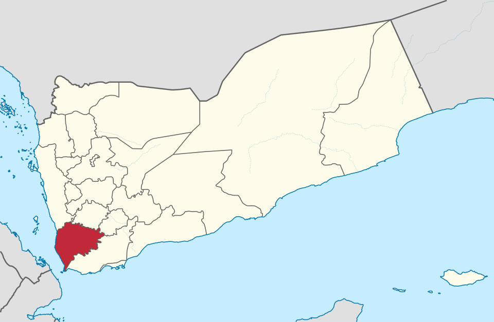 Location of governorate XY (see filename) in Yemen