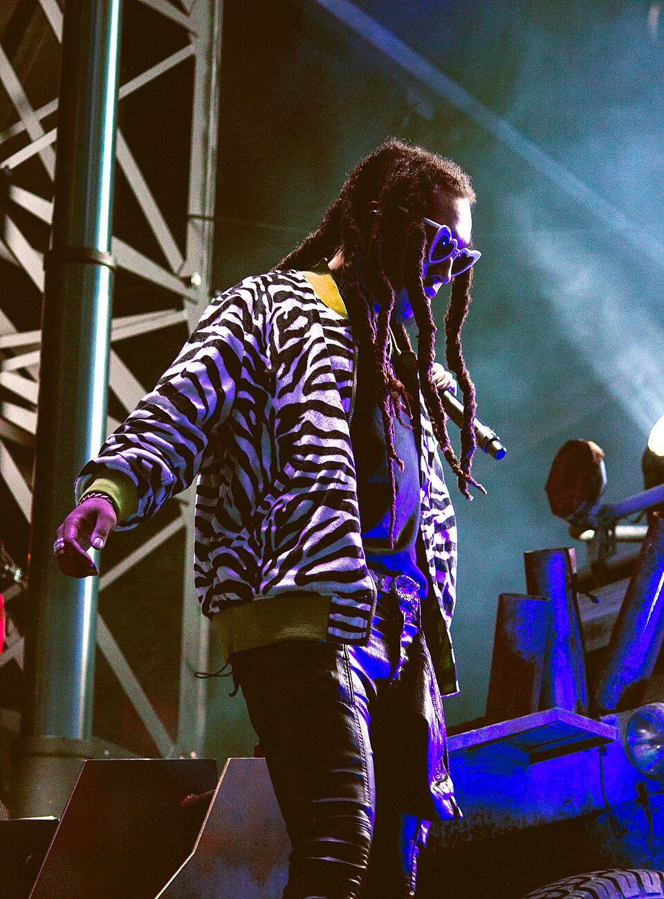 Rapper Takeoff performing on stage in in Toronto in 2017. Photo by Charito Yap.