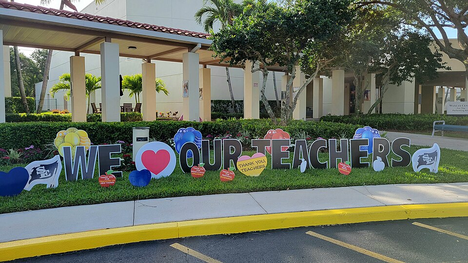 Teacher Appreciation Week – We Love Our Teachers at the Saint Edward's School in Vero Beach, Florida in April 2023.