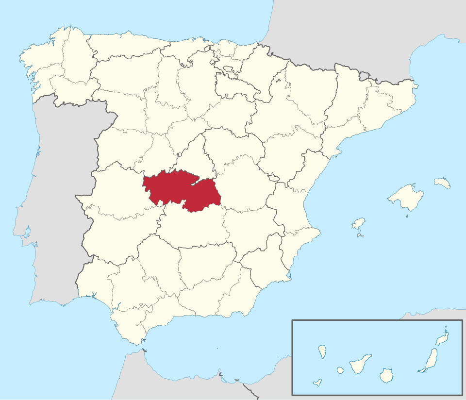 Location of province XY (see filename) in Spain