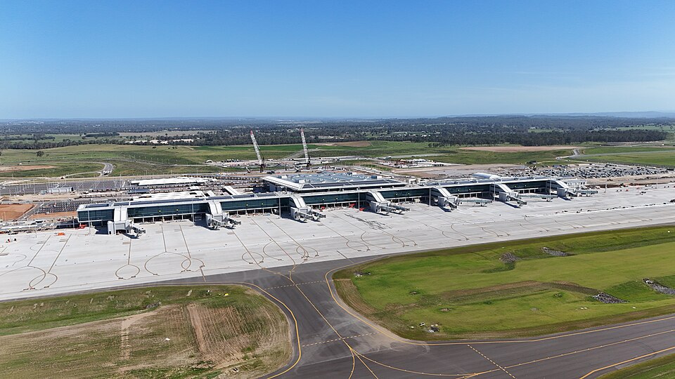 Western Sydney Airport, aerial view of the terminal, January 2025